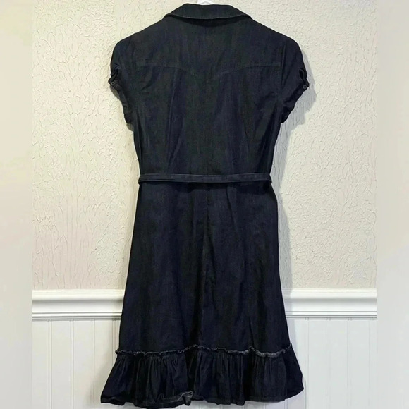Calvin Klein Jeans dark denim button up dress size small - Picture 2 of 12